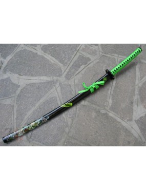 ORNAMENTAL REPRODUCTION KATANA ZONBI FILM WITH BIOHAZARD LOGO AND GREEN BLOOD...