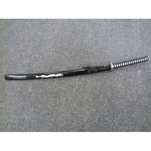 ORNAMENTAL REPRODUCTION KATANA DRAGON SWAROVSKI [ZS541B]