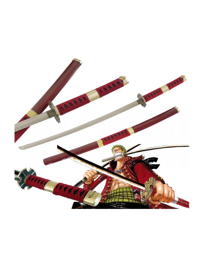 REPRODUCCIÓN ORNAMENTAL KATANA RORONOA ZORO RED DELUXE [ZS9413A]