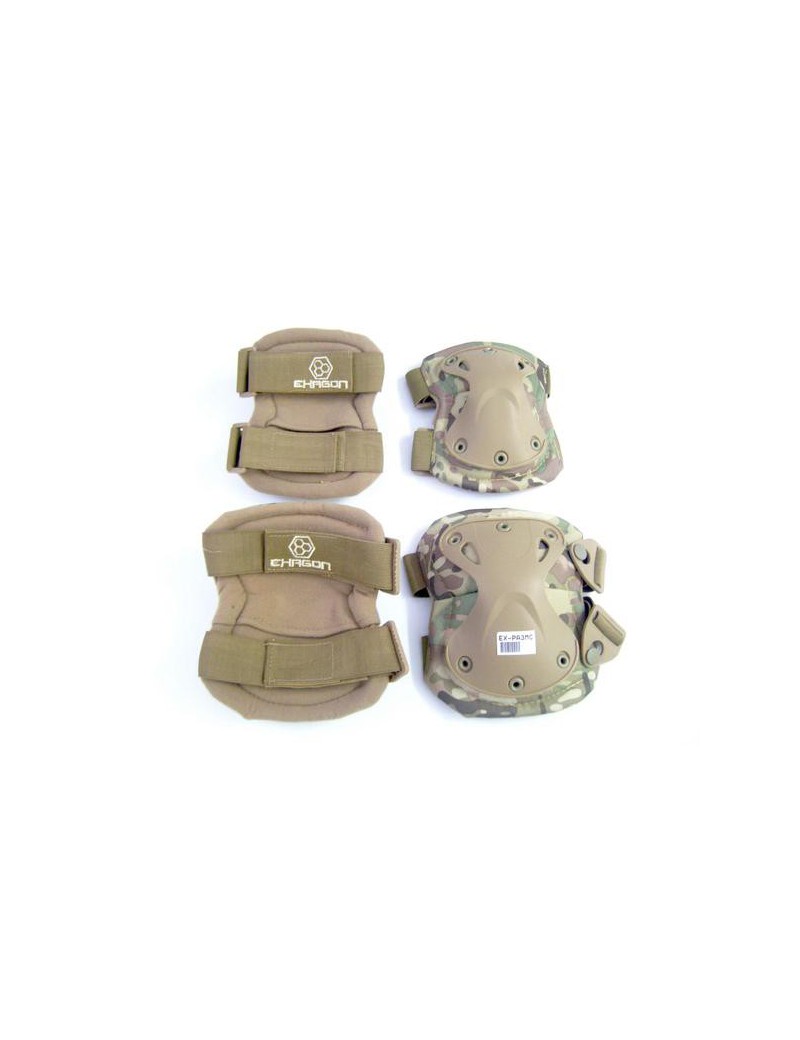 SET KNEE-ELBOW MULTICAM EXAGON [EX-PA3MC]