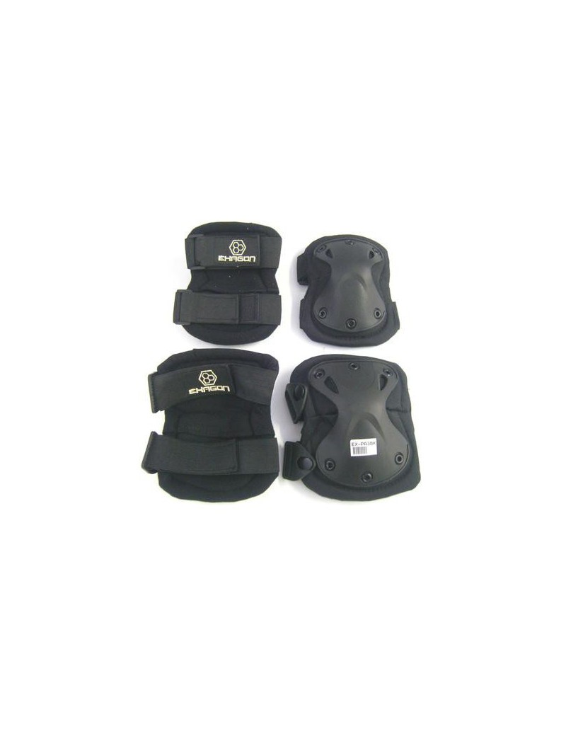SET GINOCCHIERA-GOMITIERA NERE EXAGON [EX-PA3BK]