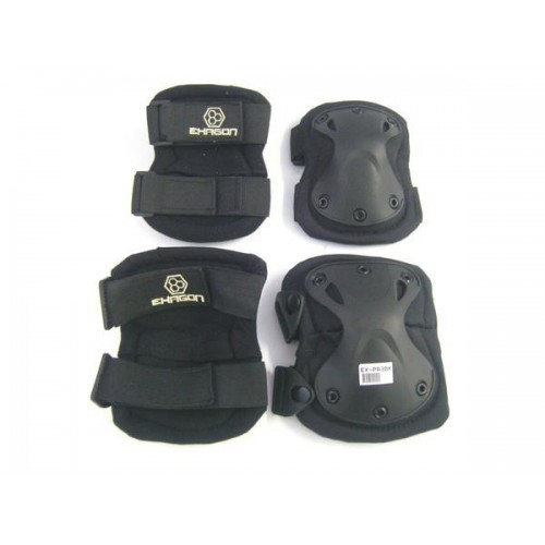 SET GINOCCHIERA-GOMITIERA NERE EXAGON [EX-PA3BK]