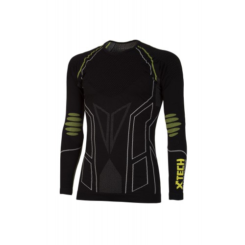 CHEMISE THERMIQUE X TECH PREMIUM COL ROND DE +10 À -30 COULEUR NOIR [MAGLIA PREMIUM]