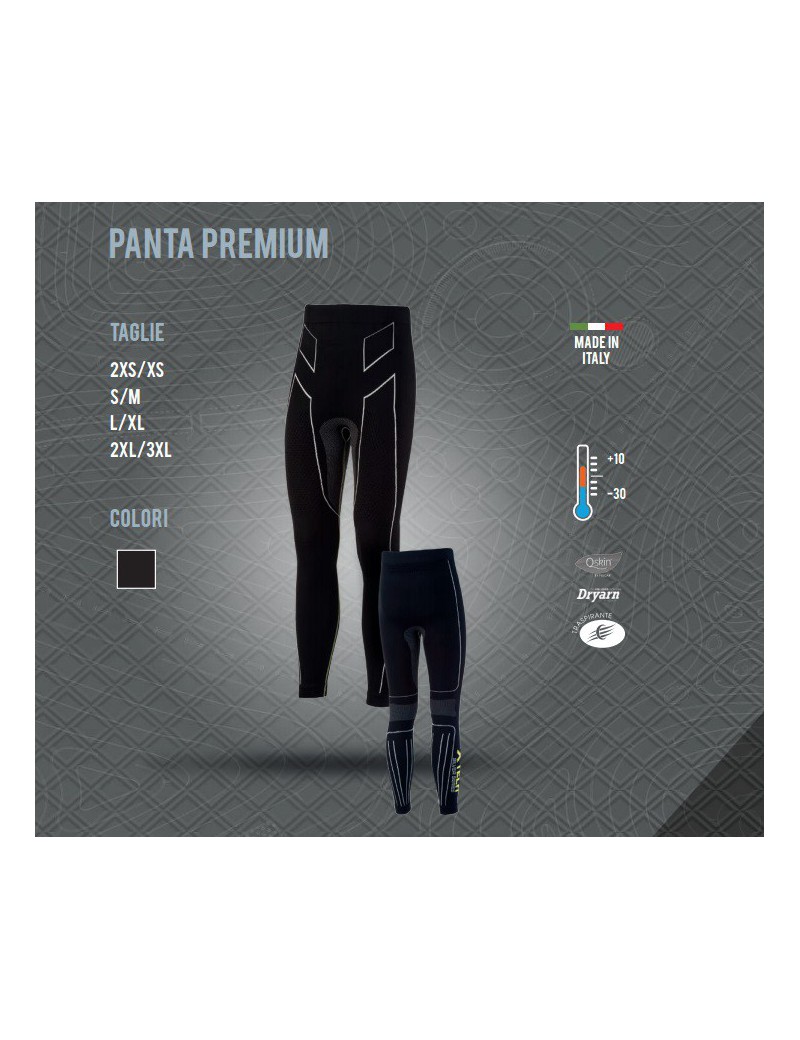 THERMAL PANTS X TECH PREMIUM PANTA FROM +10 TO -30 COLOR BLACK [PANTA PREMIUM]