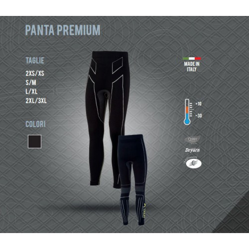 PANTALONI TERMICI X TECH PANTA PREMIUM DA +10 A -30 COLORE NERO [PANTA PREMIUM]