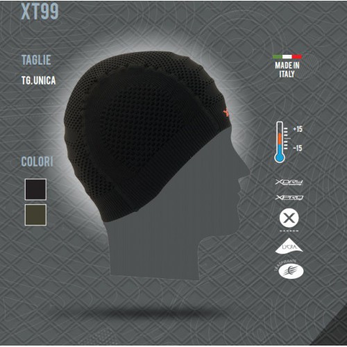 XTECH XT99 THERMAL CAP FROM -10 TO +15 GREEN COLOR ONE SIZE [CUFFIA XT99 VERDE]