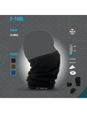XTECH TUBOLARE/SCALDACOLLO TERMICO X-TUBE DA +15 A -15 COLORE NERO TAGLIA UNICA [SCALDACOLLO X-TUBE NERO] 2