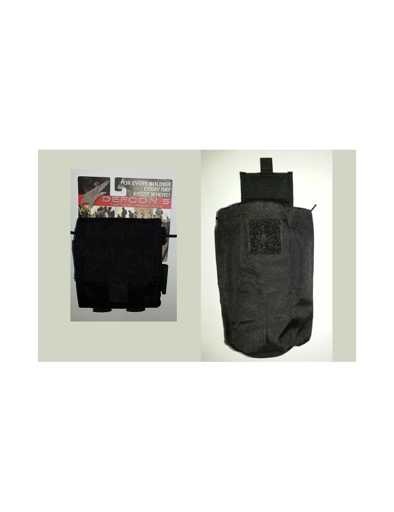BLACK FOLDABLE DUMP POUCH POCKET [D5-DP500 B]