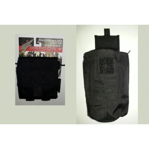 BLACK FOLDABLE DUMP POUCH POCKET [D5-DP500 B]