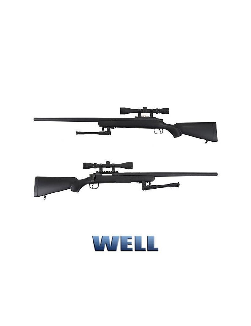 FUCILE SNIPER VSR10 CON BIPIEDE E OTTICA NERO WELL [MB03BB-O]