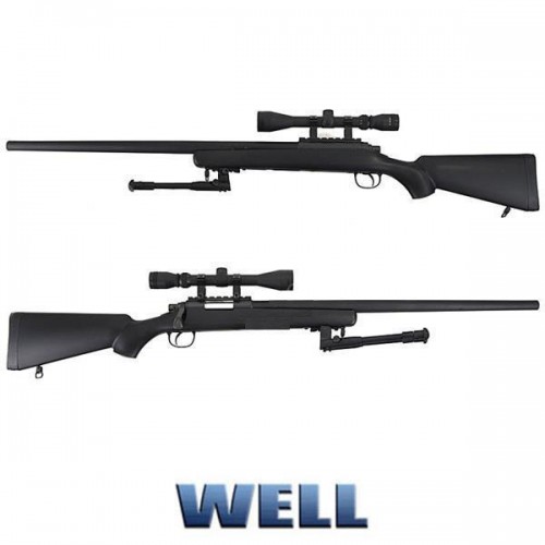 FUCILE SNIPER VSR10 CON BIPIEDE E OTTICA NERO WELL [MB03BB-O]