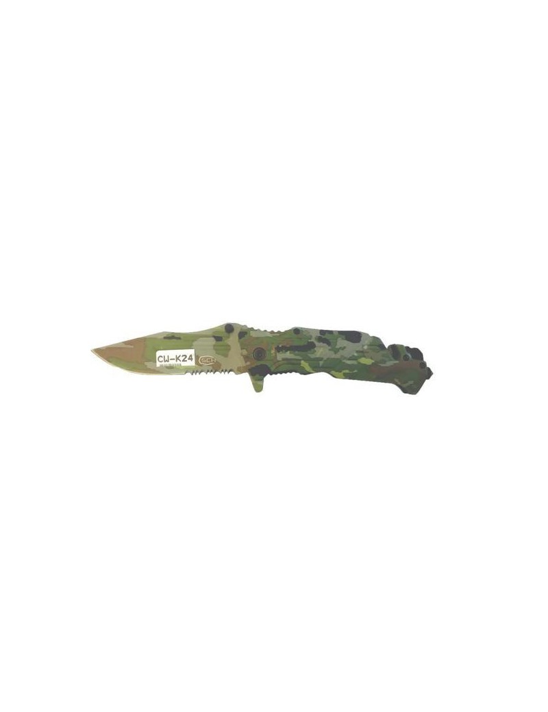 CUCHILLOS DE UÑA DE ACERO CUCHILLO TACTICO PLEGABLE CAMO K24 [CW-K24]