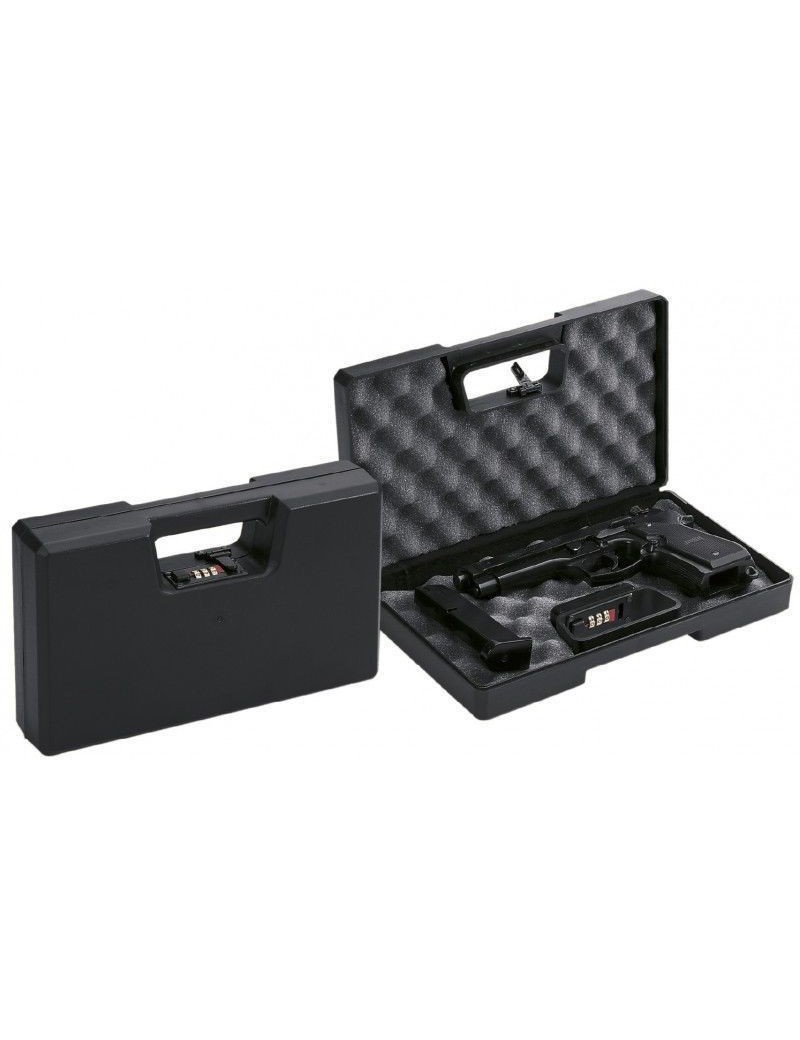 VALIGETTA NEGRINI RIGIDA PORTA PISTOLA 17,5x30x6 CM NERA CON COMBINAZIONE  [2.0381]