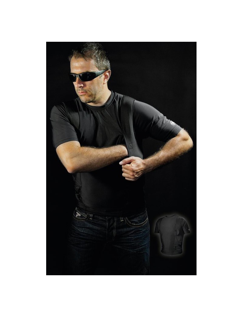 BLACK T-SHIRT WITH INTERNAL AMBIDEXTROUS HOLSTER VEGA HOLSTER SIZE III [UWH401NIII]