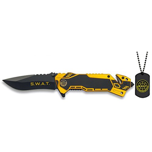 NAVAJA ALBAINOX '' SWAT '' CON CADENA + PLACA CON FUNDA [19433]