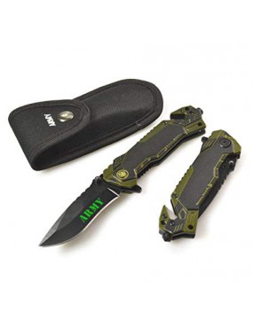 ALBAINOX COLTELLO RICHIUDIBILE ''ARMY'' CON CATENA+TARGHETTA E CUSTODIA [19436] 2