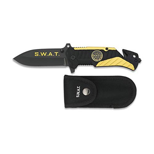 ALBAINOX COLTELLO RICHIUDIBILE ''SWAT'' GIALLO CON CUSTODIA [19744]