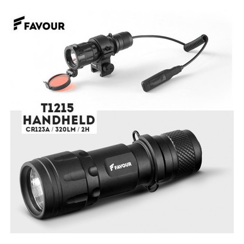 TORCIA LED IMPERMEABILE HANDHELD 320 LUMENS ATTACCO REMOTO FAVOUR [T1215]