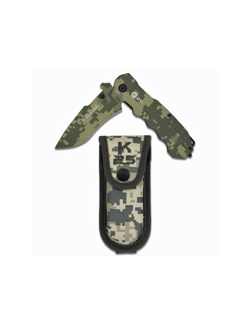 TACTICAL FOLDING KNIFE K25 DESERT CAMO [19220]