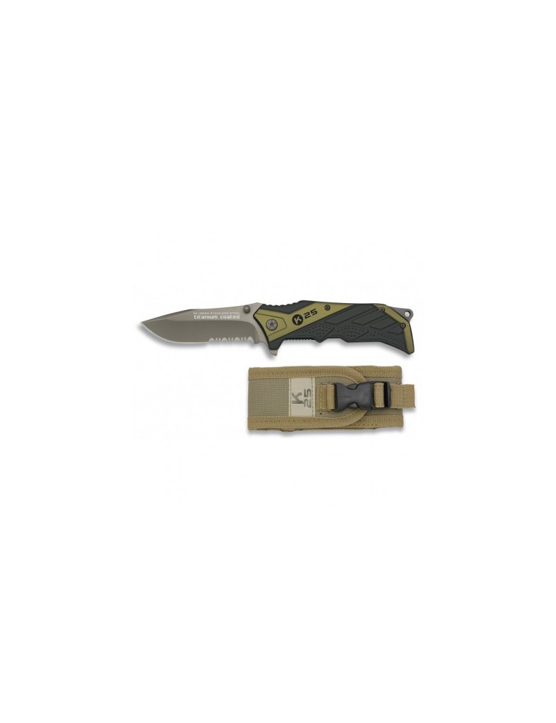 COLTELLO RICHIUDIBILE TACTICAL 19655 K25 VERDE E NERO [19655]