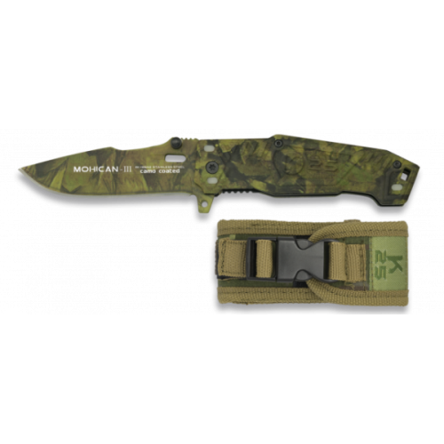 K25 COLTELLO RICHIUDIBILE ''MOHICAN III'' WOODLAND CON CUSTODIA [19542]