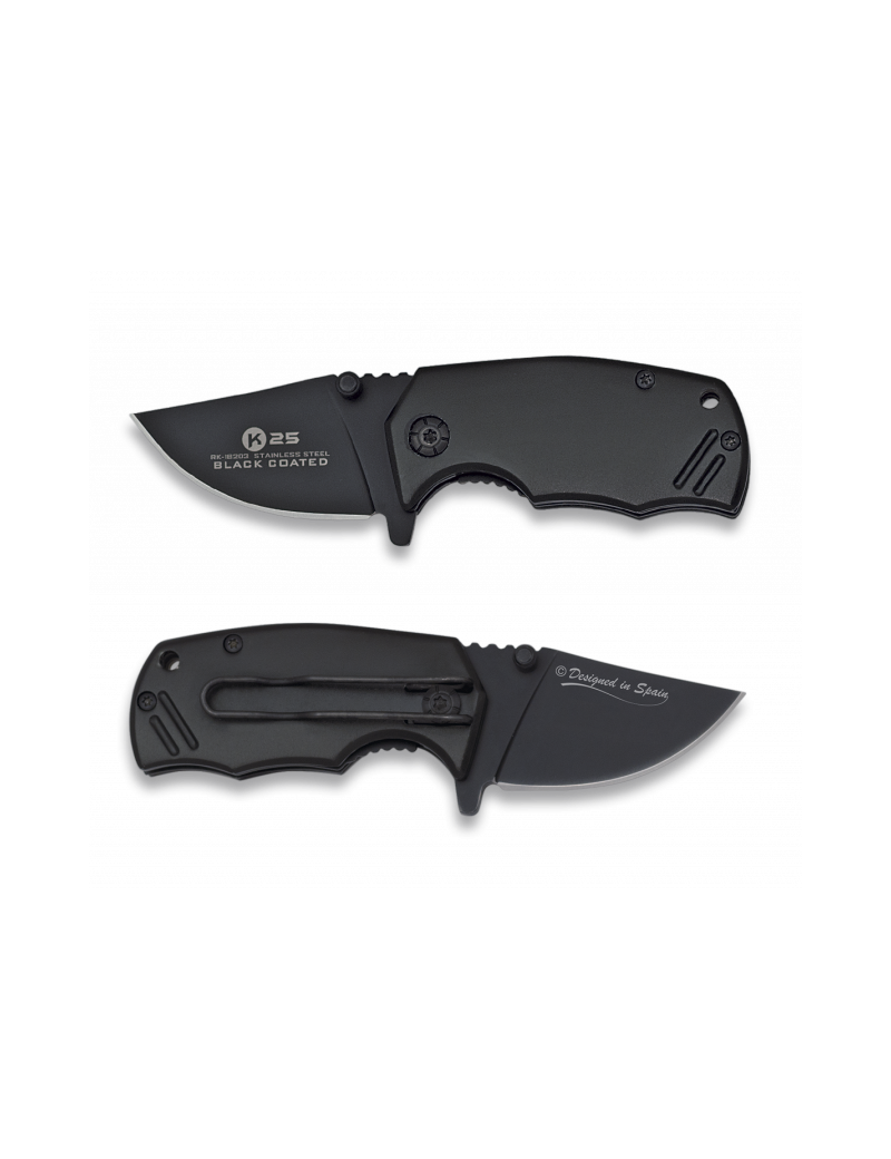 COLTELLO RICHIUDIBILE MINI K 25 NERO PERSONALIZZABILE [18203]