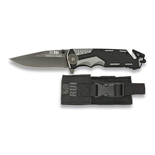 FOLDING KNIFE 19654 `` NAVY SEALS '' WITH NYLON CASE [19654]