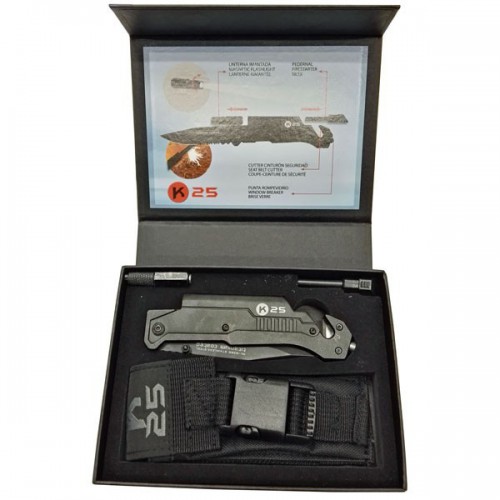 KLAPPMESSER 19265 SCHWARZ TACTICAL K25 MIT PAKET UND ZUBEHÖR [19265]