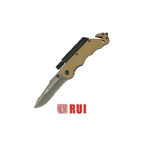 TAN FOLDABLE KNIFE WITH TORCH-ACCIARINO AND RUI PACKAGING [19540]