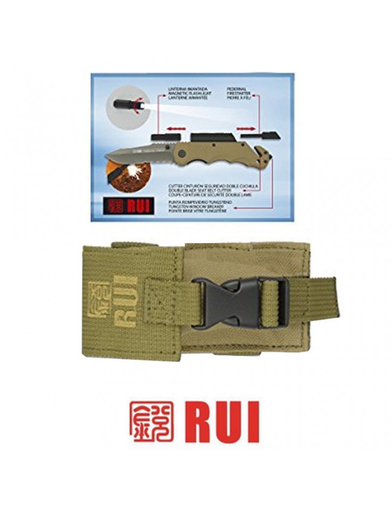 TAN FOLDABLE KNIFE WITH TORCH-ACCIARINO AND RUI PACKAGING [19540]