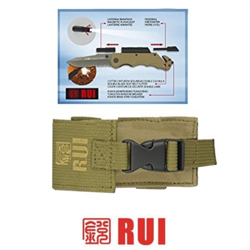 TAN FOLDABLE KNIFE WITH TORCH-ACCIARINO AND RUI PACKAGING [19540]