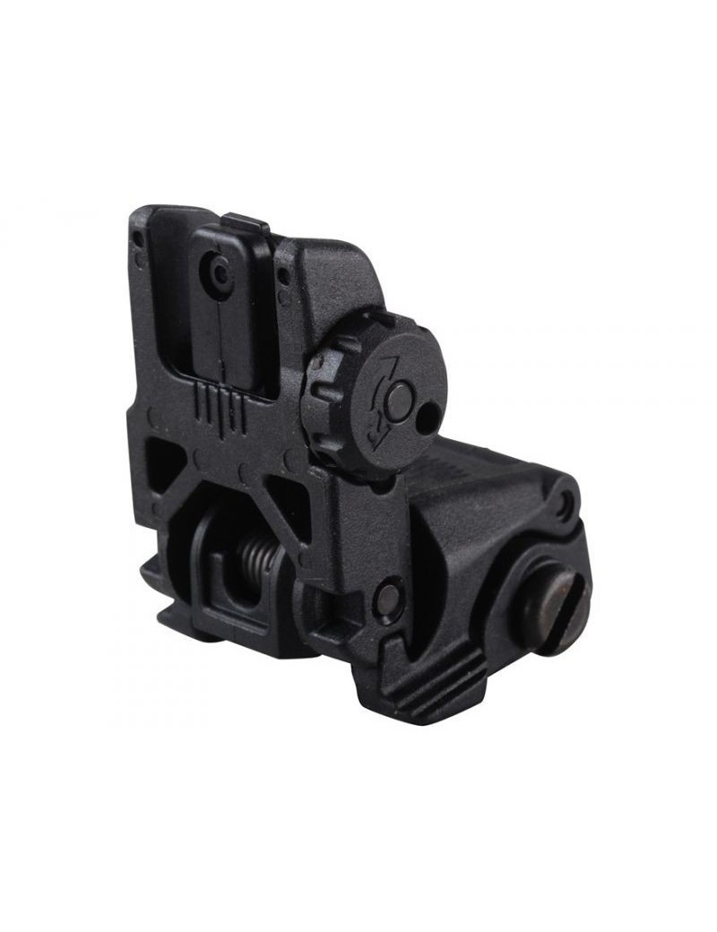 JUEGO DE MIRAS TRASERAS Y DELANTERAS ABATIBLES NEGRO BIG DRAGON [BD-3794B]