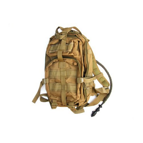 MOCHILA TACTICA TAN 9 BOLSILLOS-CAMELBACK INCORPORADO [JW030T]