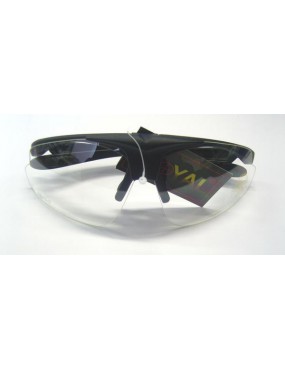 BLACK AIRSOFT PROTECTIVE GLASSES WITH ANTI FOG SMOKING LENSES [DX701B]