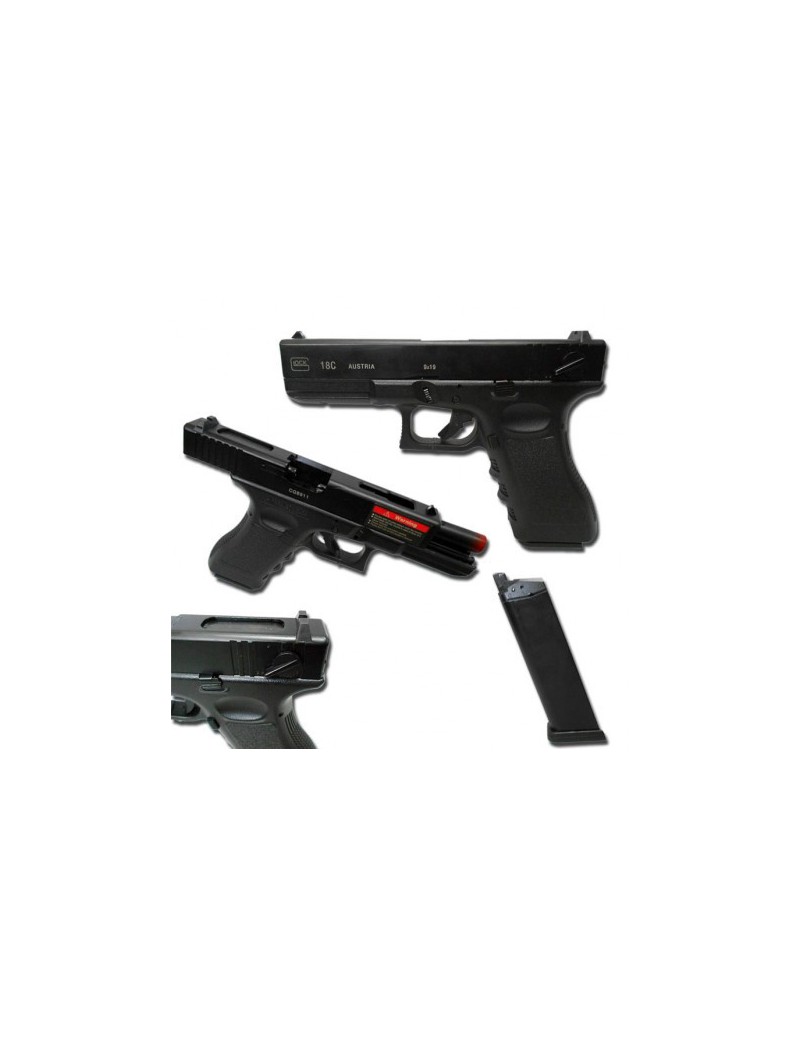G18 BLOWBACK GAS PISTOL C BLACK JG WORKS [8801]