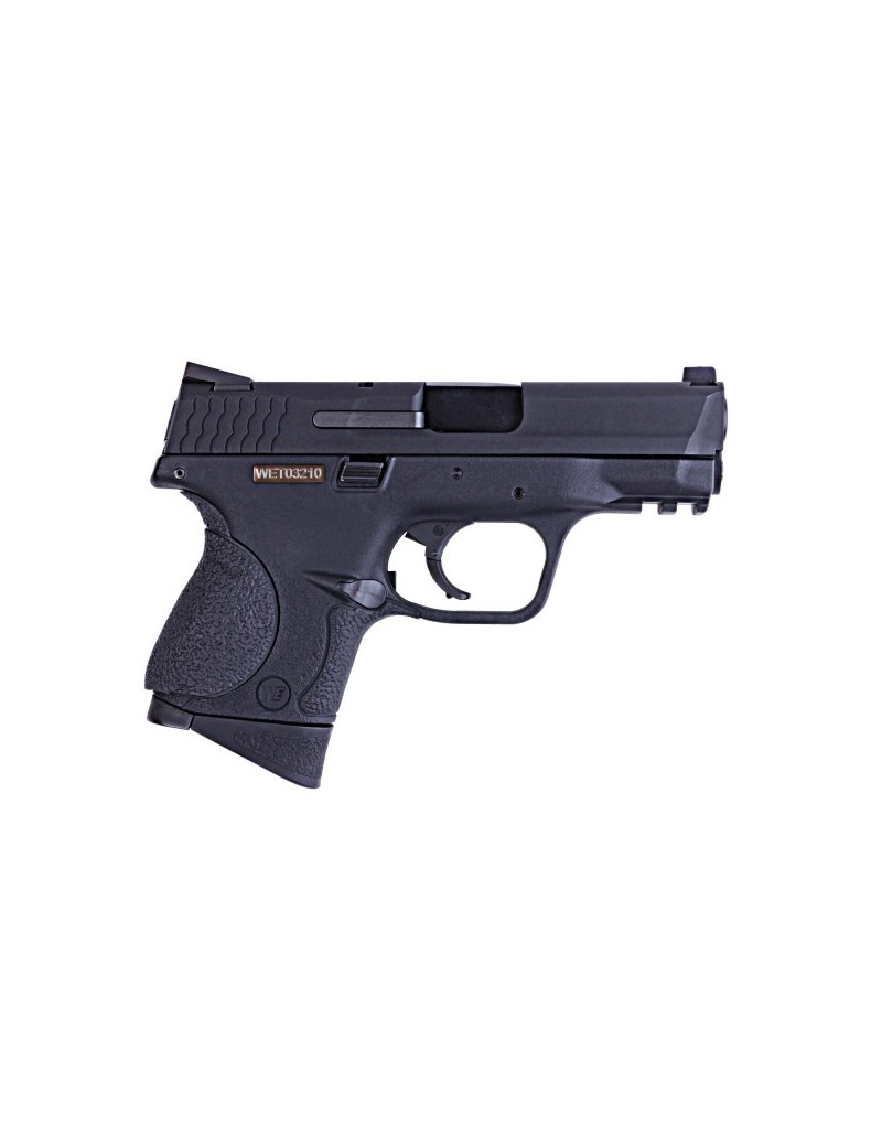 GAS PISTOL MODEL MP9 BIG BIRD BLACK BLOWBACK WE [W001B]