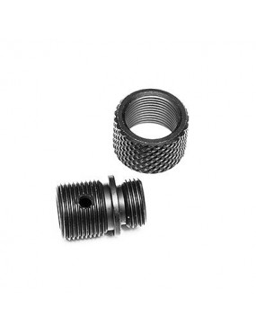 ADAPTADOR AIRSOFT PARA SILENCIADOR DE PISTOLA 12 DX / 14MM SX ARMAS SUIZAS [605281]