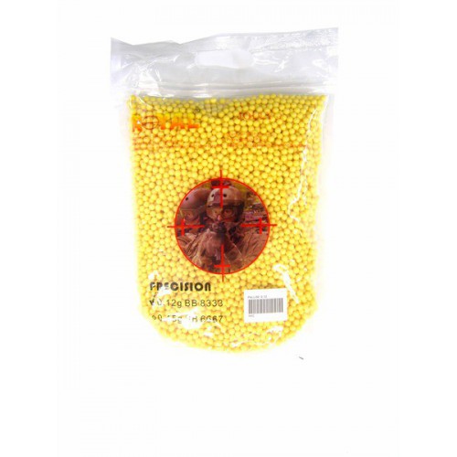 8300 PALLINI GIALLI da 6MM 0,12 GRAMMI  ROYAL [PRECISION 0.12]