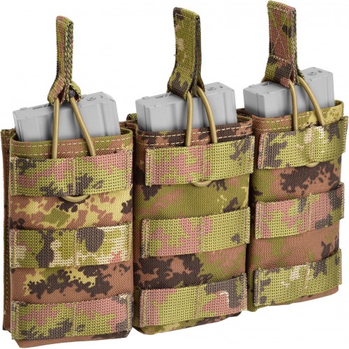 TASCA TRIPLA CARICATORI APERTO VEGETATO ITALIANO DEFCON 5  [D5-M4AK3DO VI]