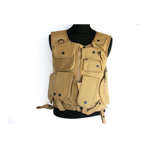 CUERPO TACTICO KILLER TAN CON 7 BOLSILLOS Y FUNDA [H4191T]