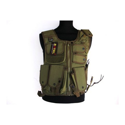 CORPETTO TATTICO KILLER VERDE CON 7 TASCHE E FONDINA  [H4191V]