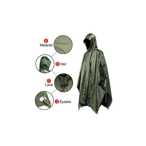 PONCHO VERDE IMPERMEABLE FOSTEX [325235]