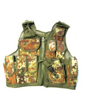 VEGETABLE TACTICAL VEST WITH 10 POCKETS AND HOLSTER [06557TC]