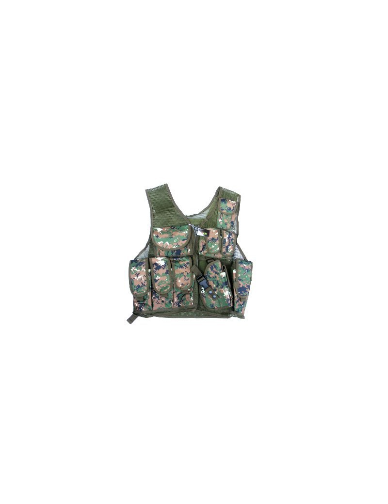 MARPAT TACTICAL VEST WITH 10 POCKETS AND HOLSTER [06557MARPAT]