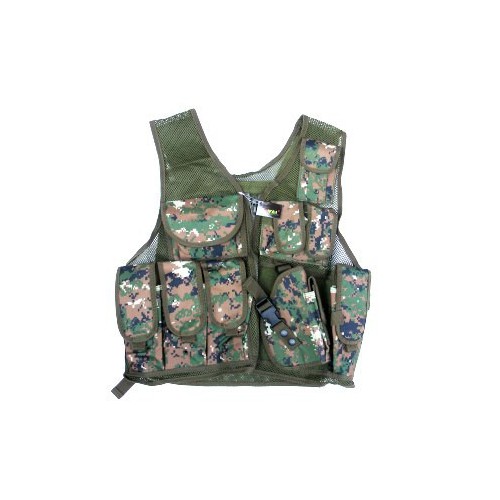 MARPAT TACTICAL VEST WITH 10 POCKETS AND HOLSTER [06557MARPAT]