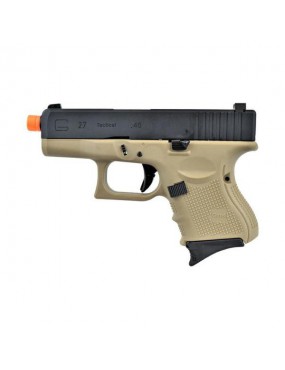 WIR BLASEN GASPISTOLENGLOCK G27 GEN4 TAN FULL METAL ZURÜCK  [W-G26T]