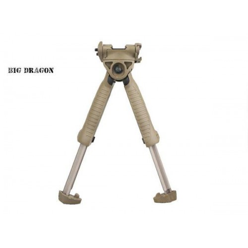 HANDLE WITH TACTICAL BIPOD T-POD G2 FD TYPE TAN BIG DRAGON [BD-8615T]