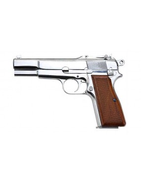 PISTOLA A GAS BROWING MILITARY HI-POWER SILVER FULL METAL [7527]