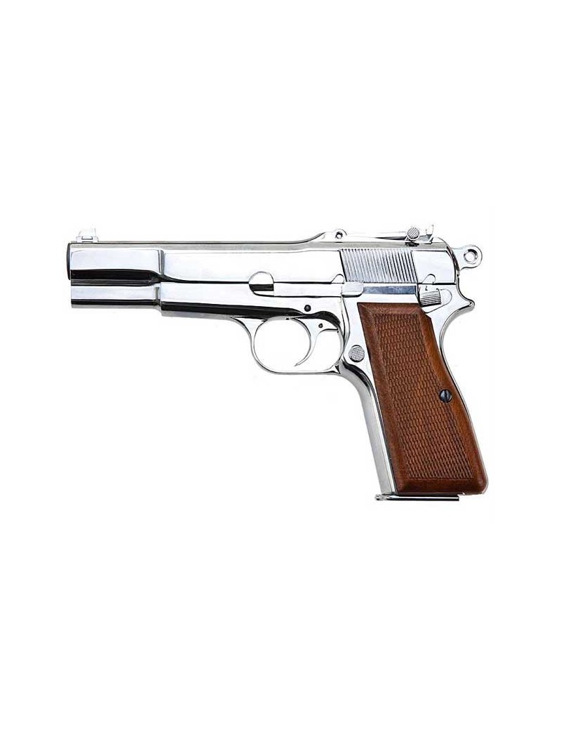 PISTOLA A GAS BROWING MILITARY HI-POWER SILVER FULL METAL [7527]