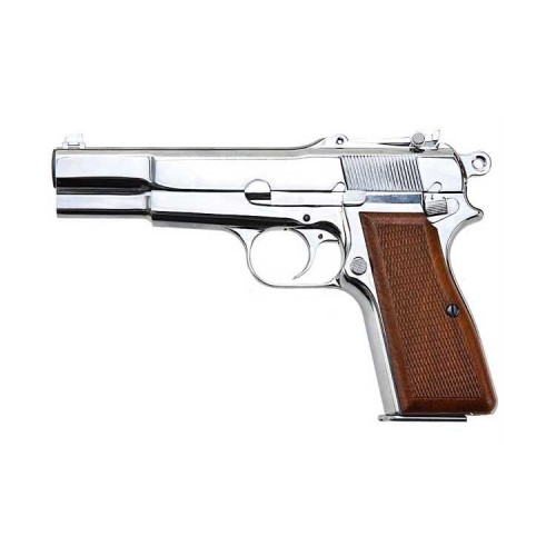 PISTOLA A GAS BROWING MILITARY HI-POWER SILVER FULL METAL [7527]